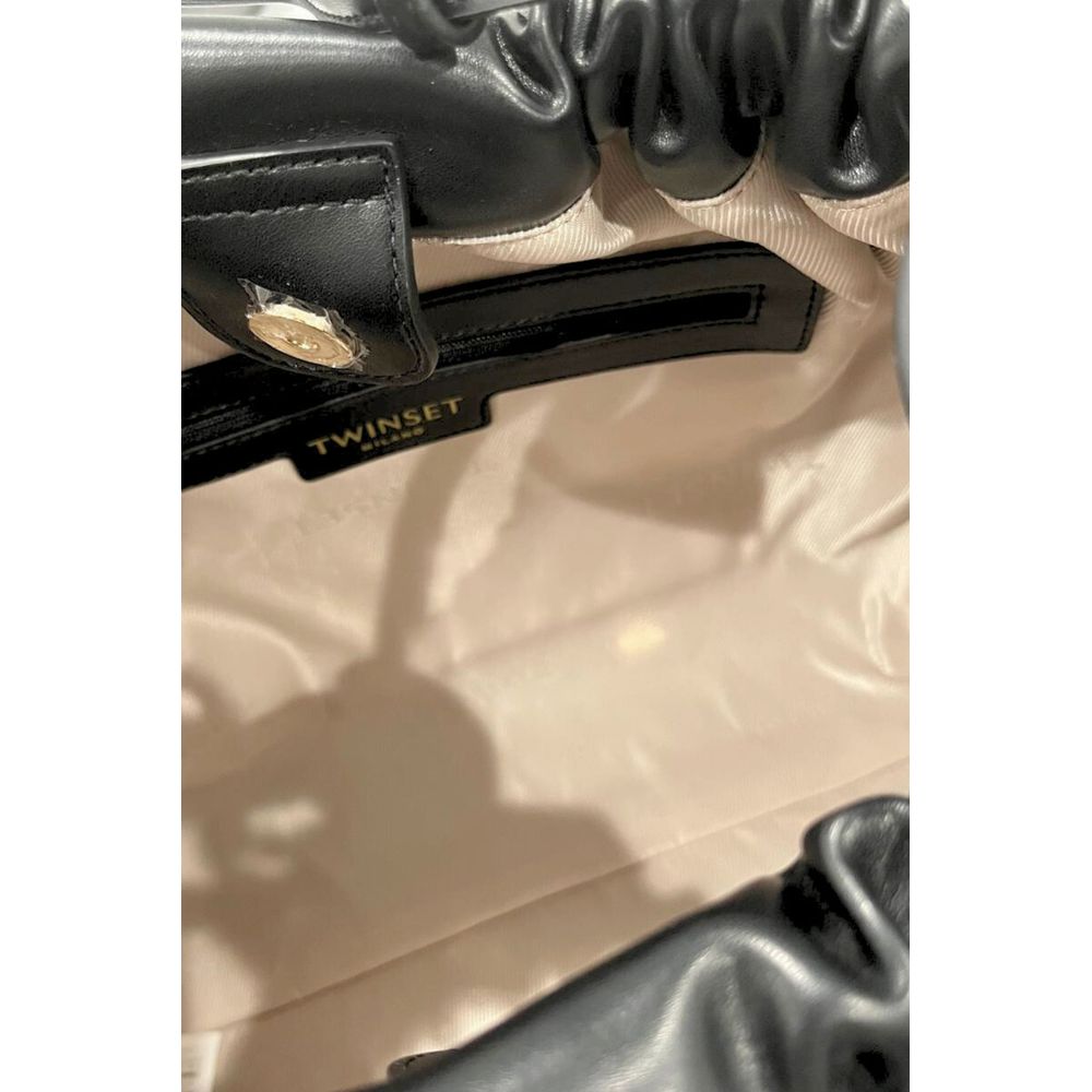 Twinset Black PU Women Shoulder Bag