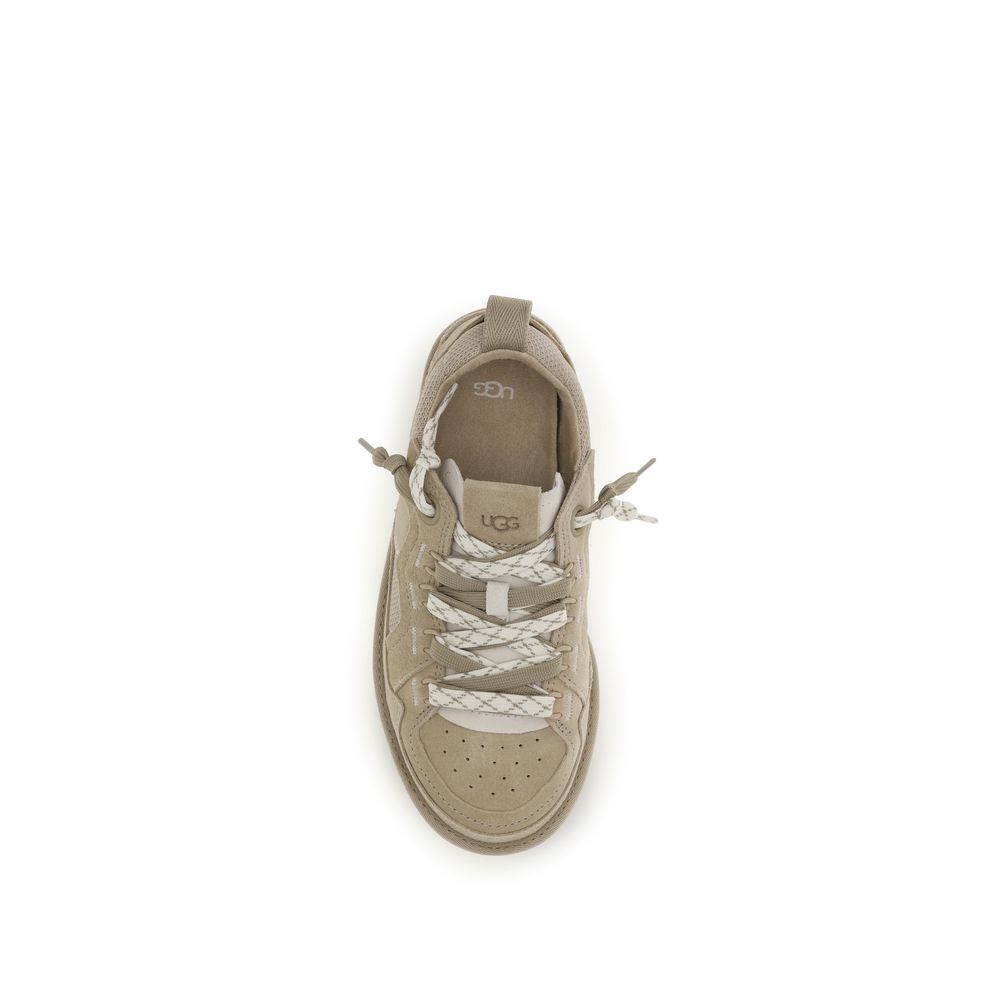 UGG Beige Calf Leather Bos Taurus Sneakers