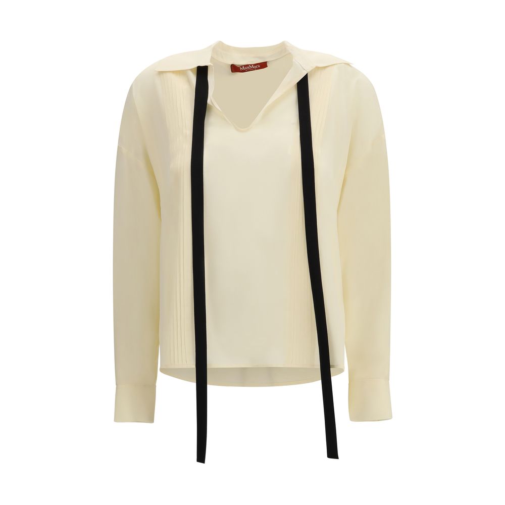 Max Mara Beige Silk Blouse