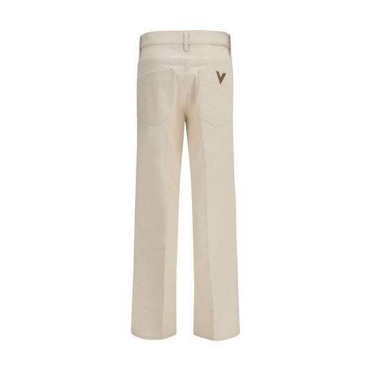 Valentino Garavani Beige Cotton Flared Jeans
