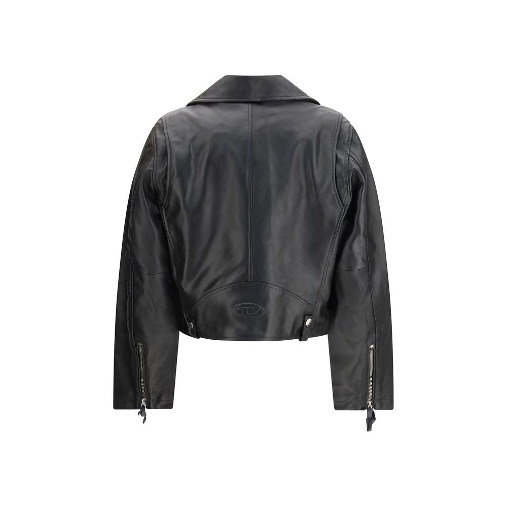 Diesel Black Leather Jacket