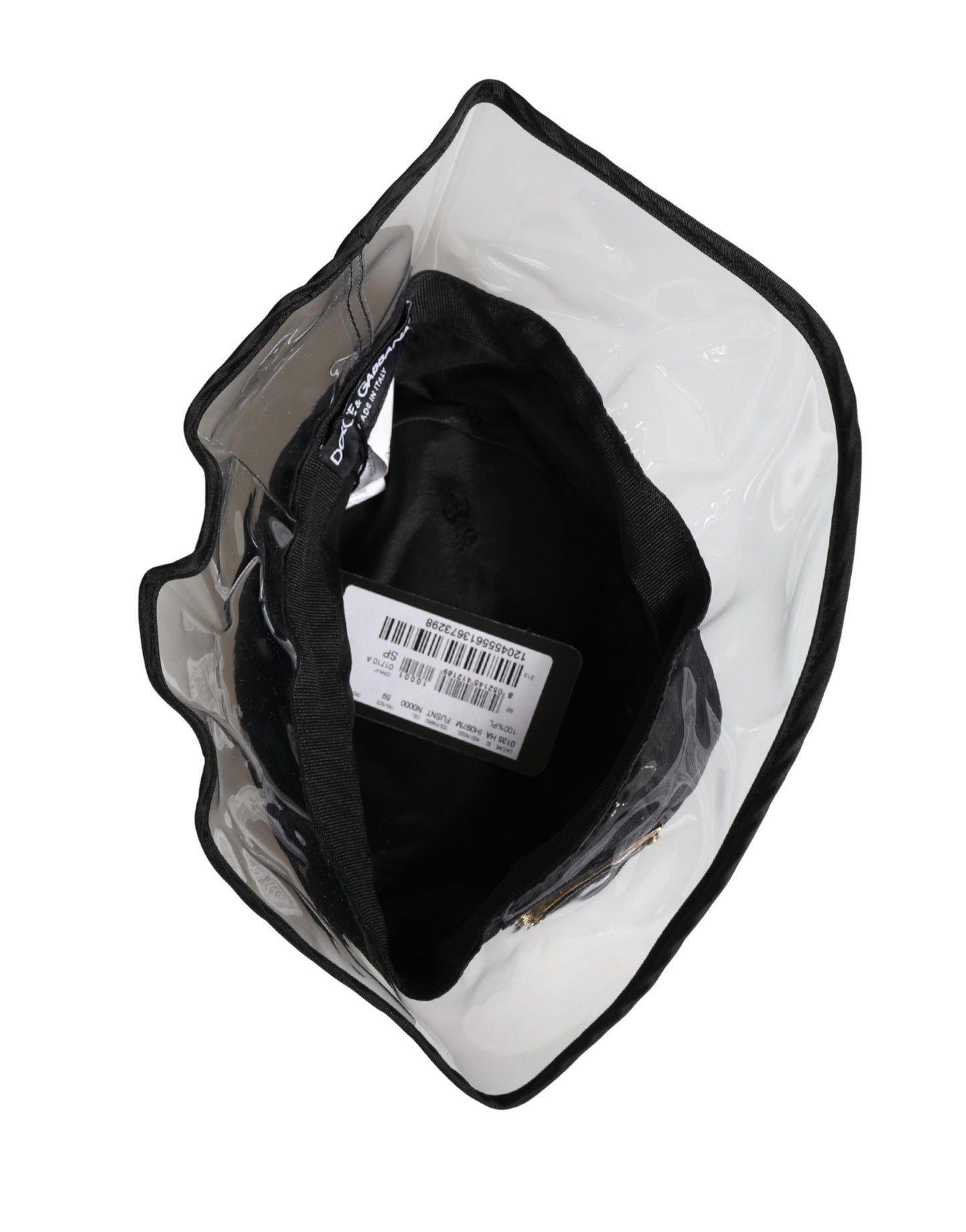 Dolce & Gabbana Men Black Plastic Fisherman Bucket Capello Hat