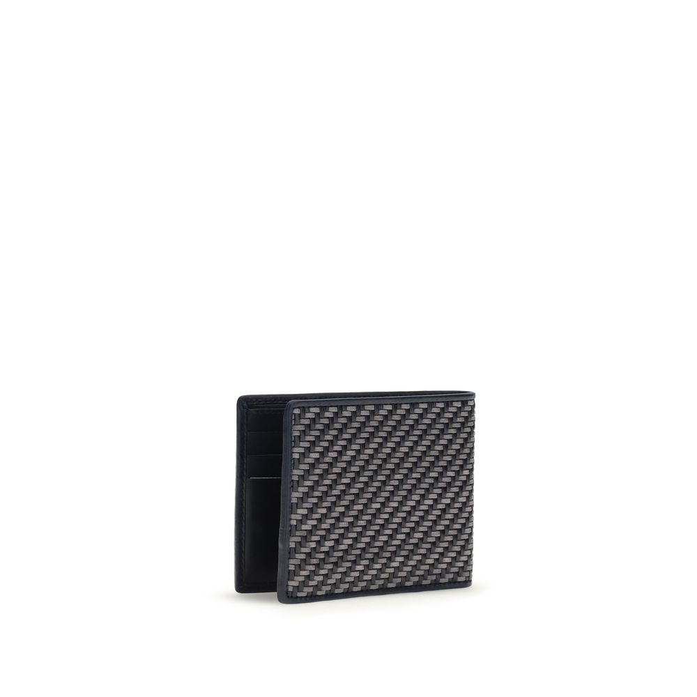 Ferragamo Gray Calf Leather Bos Taurus Wallet
