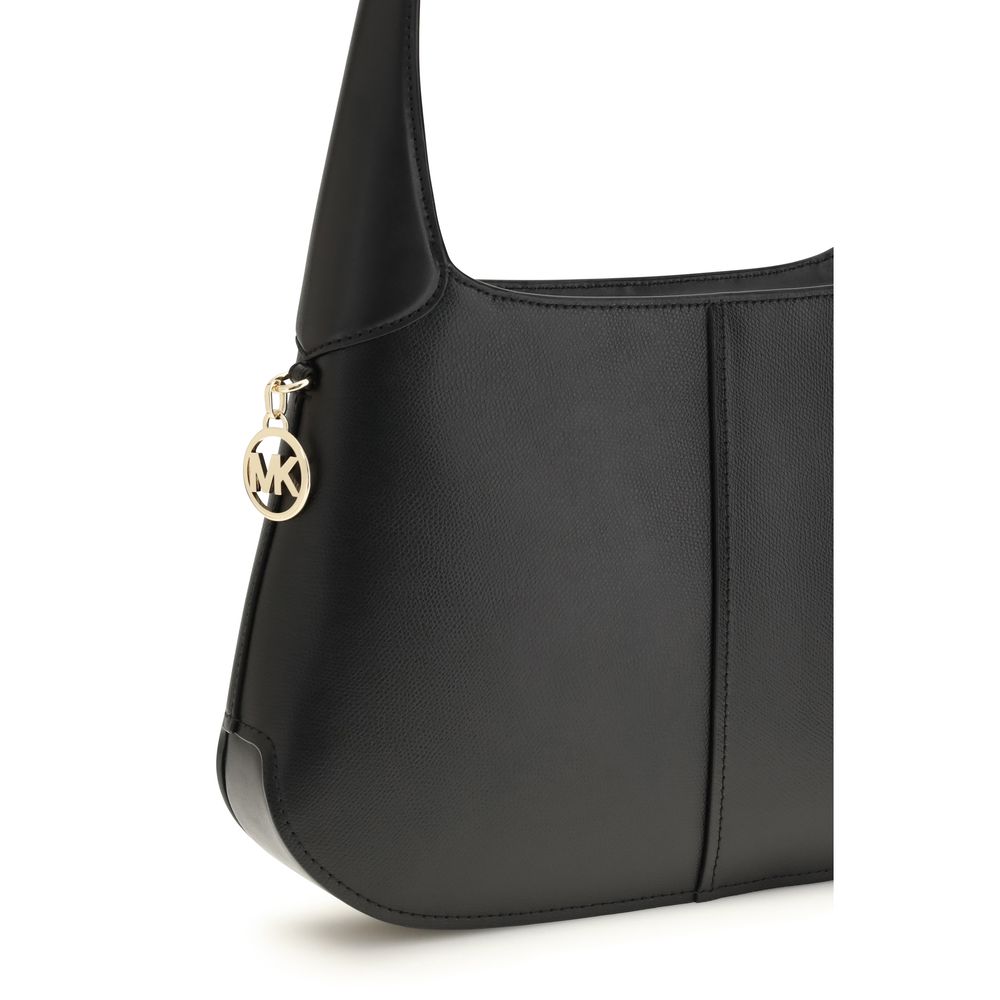 Michael Kors Black Calf Leather Bos Taurus Shoulder Bag