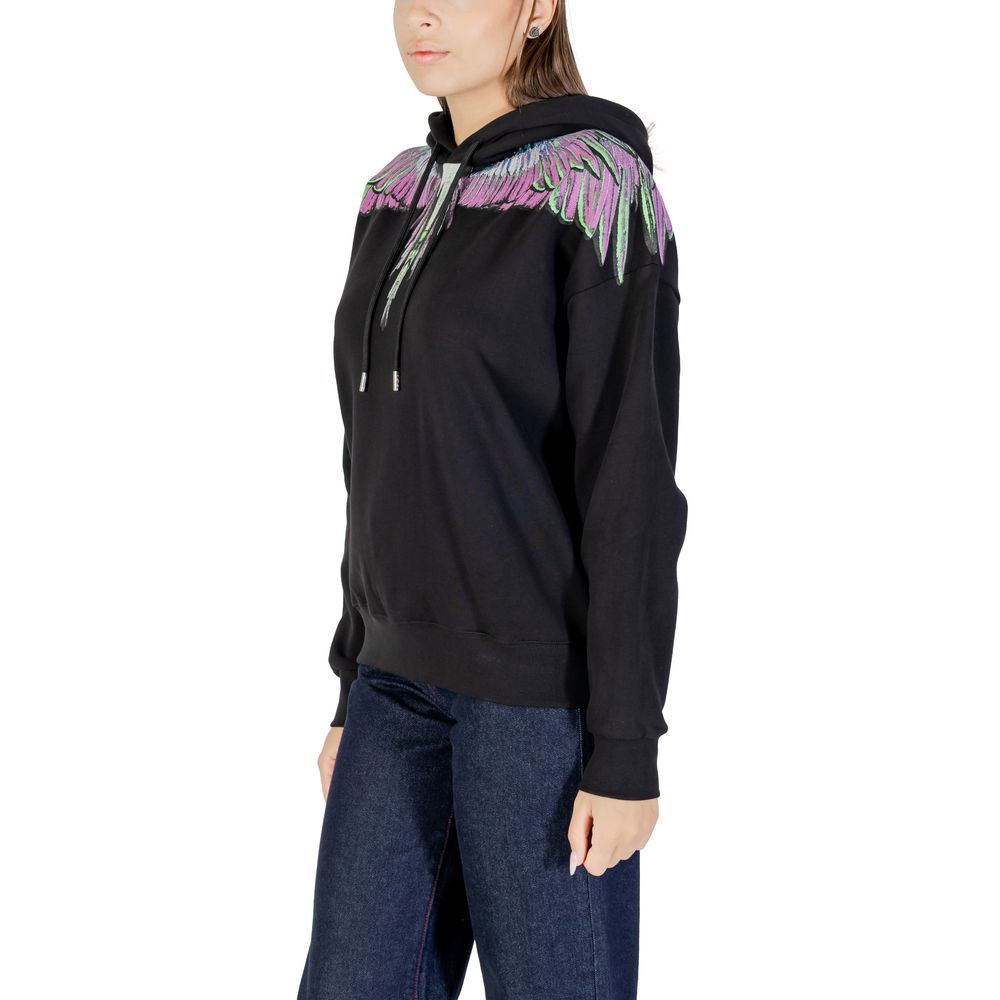 County of Milan Black Cotton Hoodie
