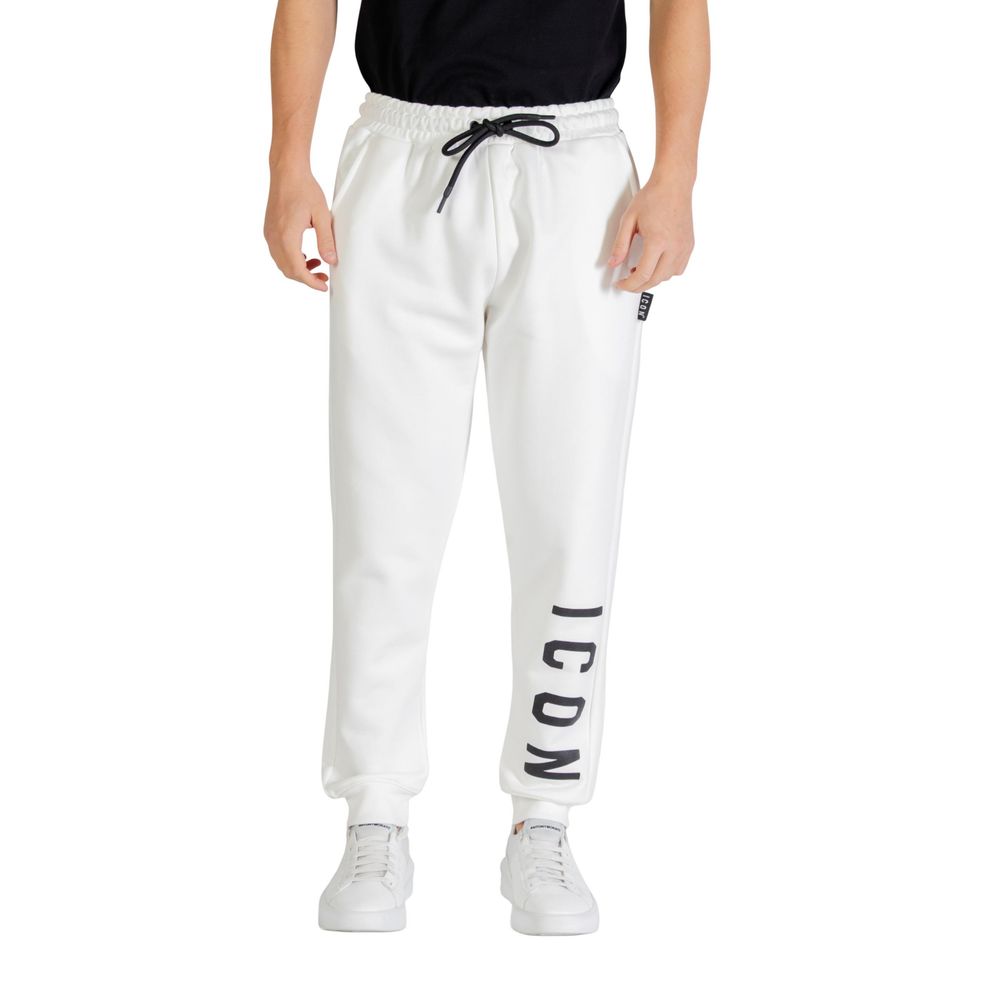 Icon White Cotton Joggers (Workout Pants)