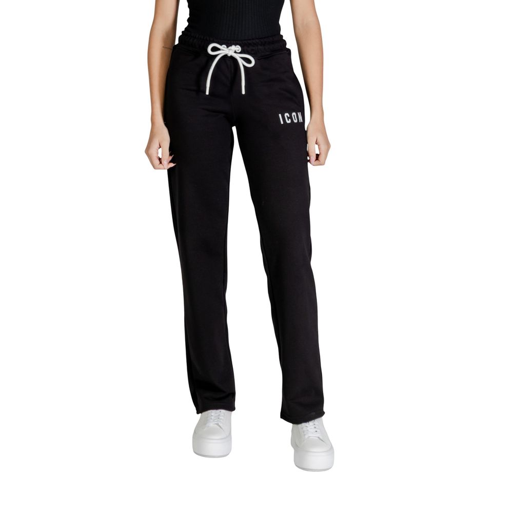 Icon Black Cotton Joggers (Workout Pants)