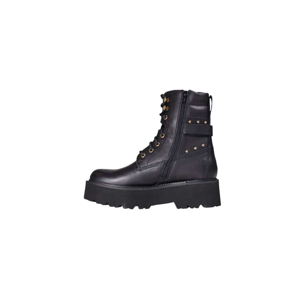 Cult Black Leather Lace-Up Boots