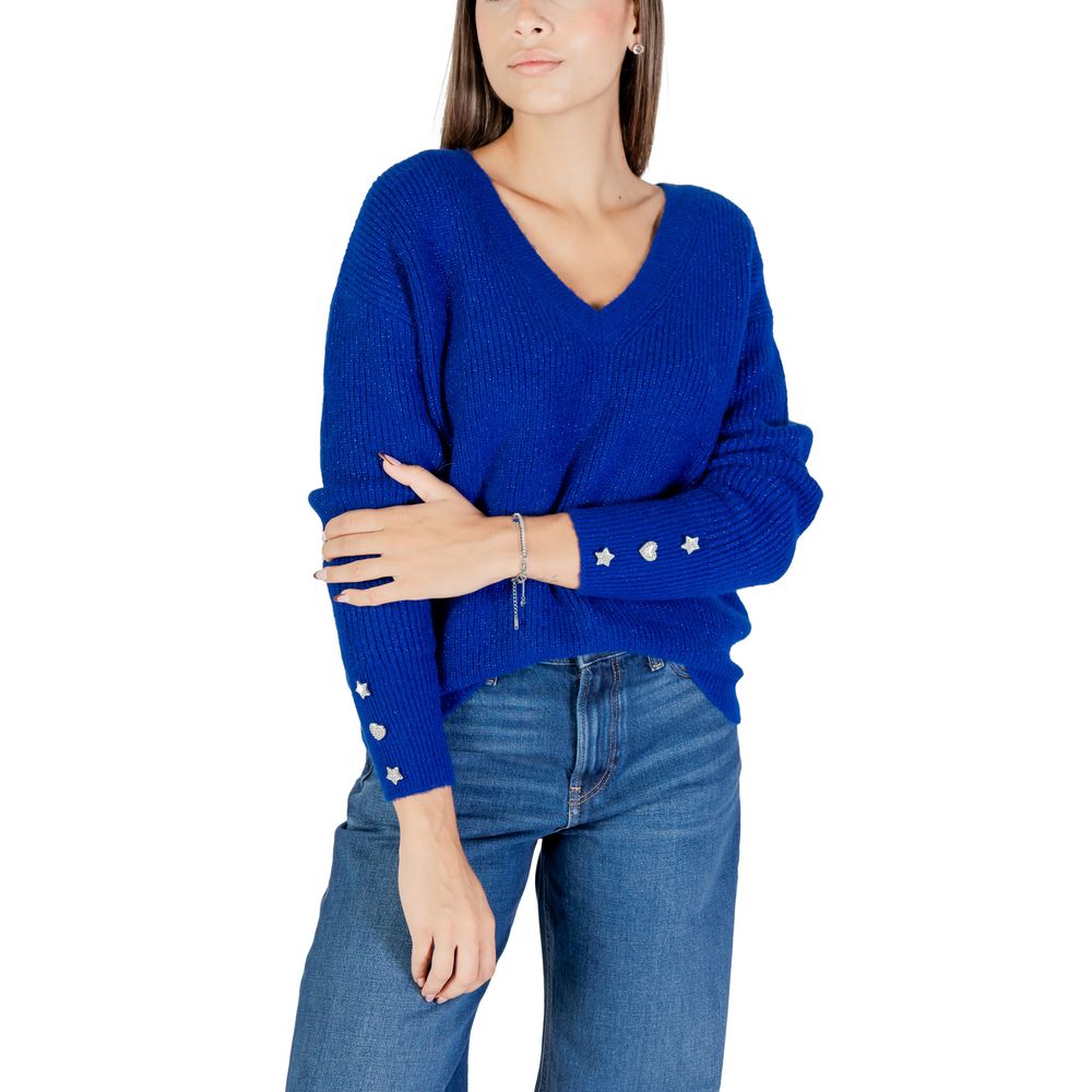Morgan De Toi Blue Polyester Sweatshirt