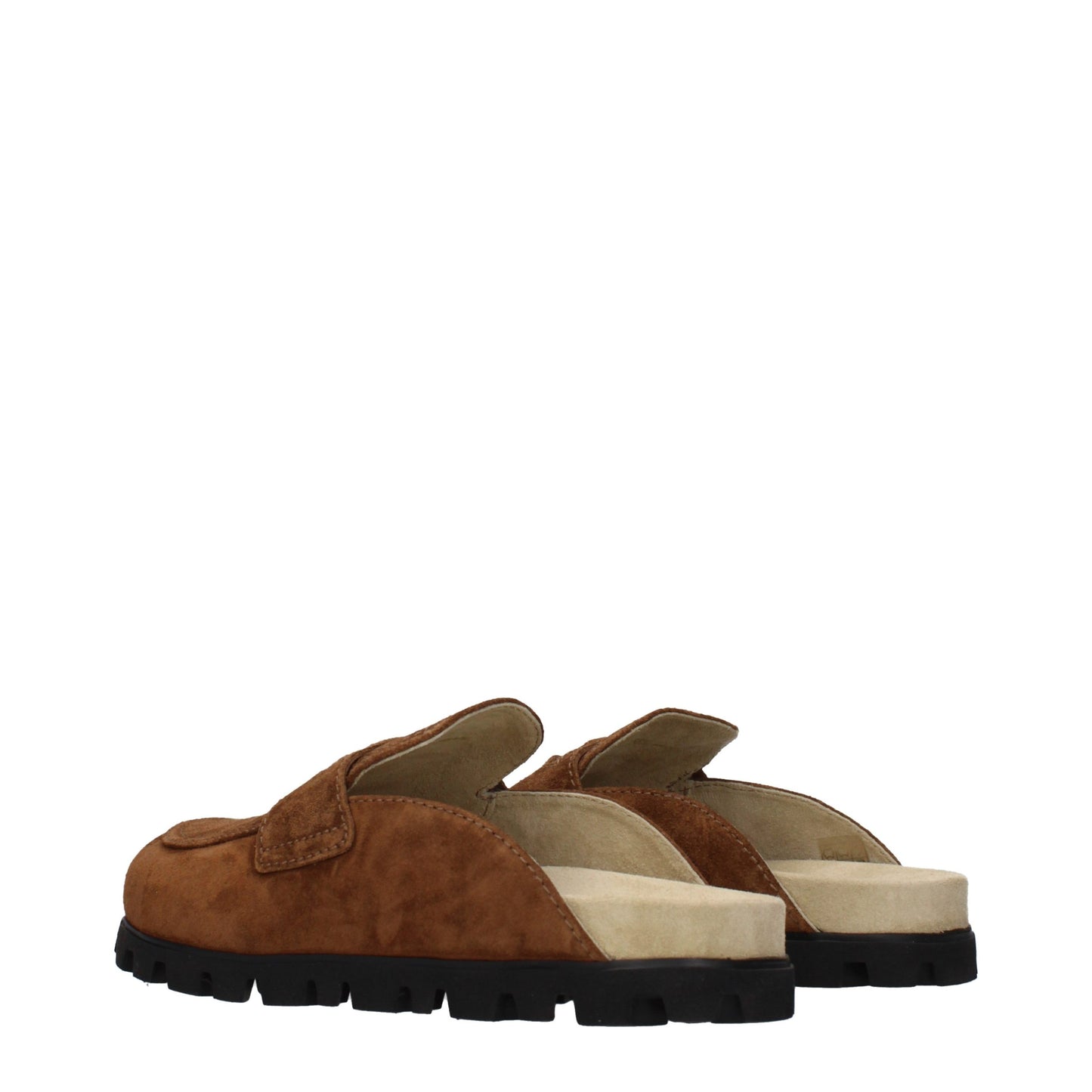 Miu Miu Brown Leather Slippers