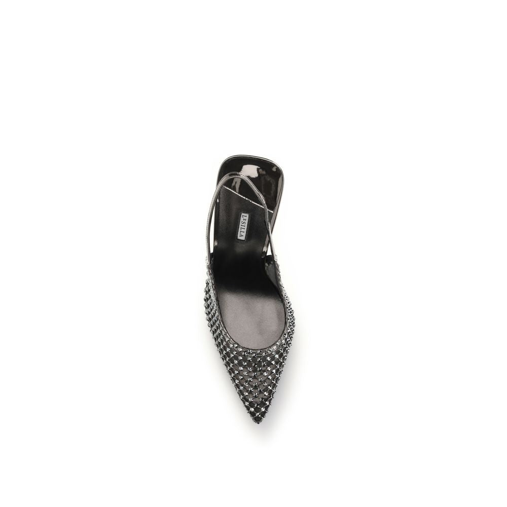 LE SILLA Black Nylon High Heel Pumps