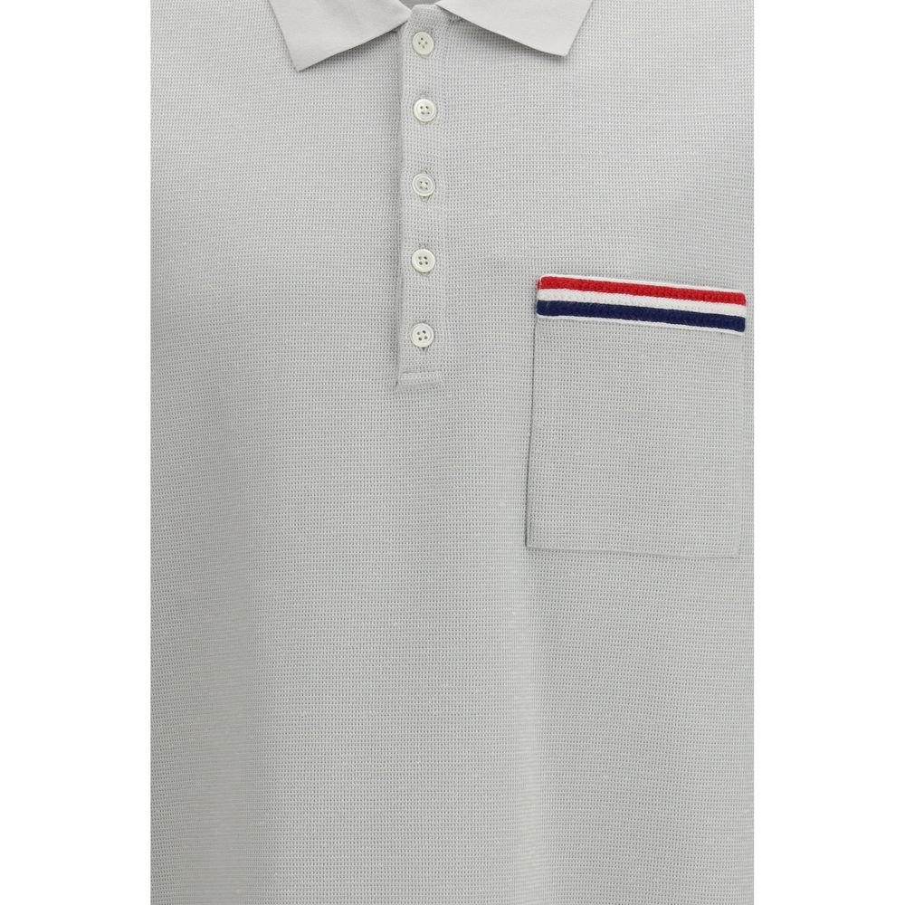Thom Browne Gray Cotton Polo Shirt