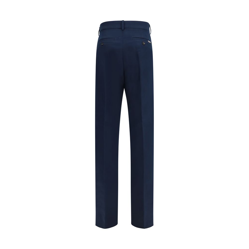 Ferragamo Blue Cotton Chino Pants