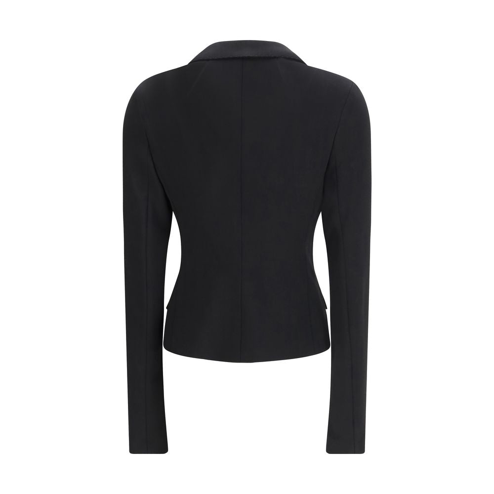 Dolce & Gabbana Black Fleece Wool Jackets And Coat