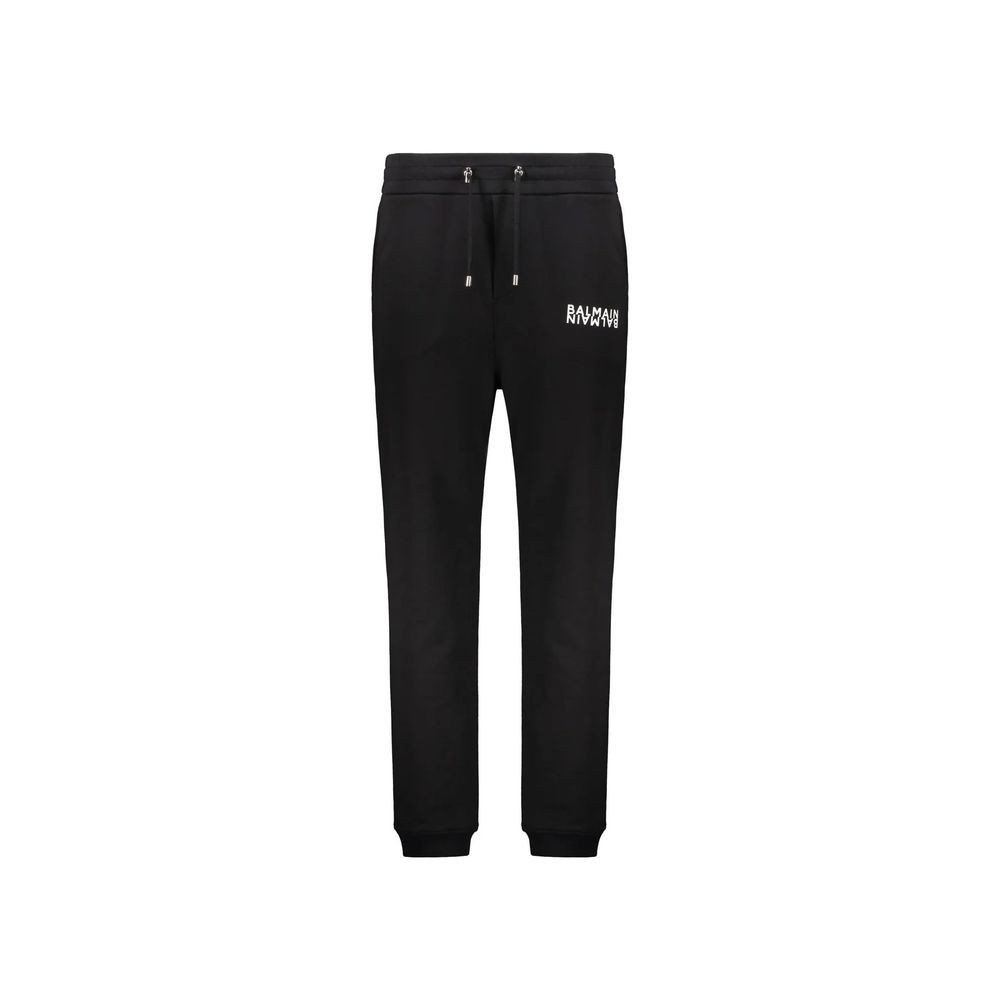 Balmain Black Cotton Joggers (Workout Pants)
