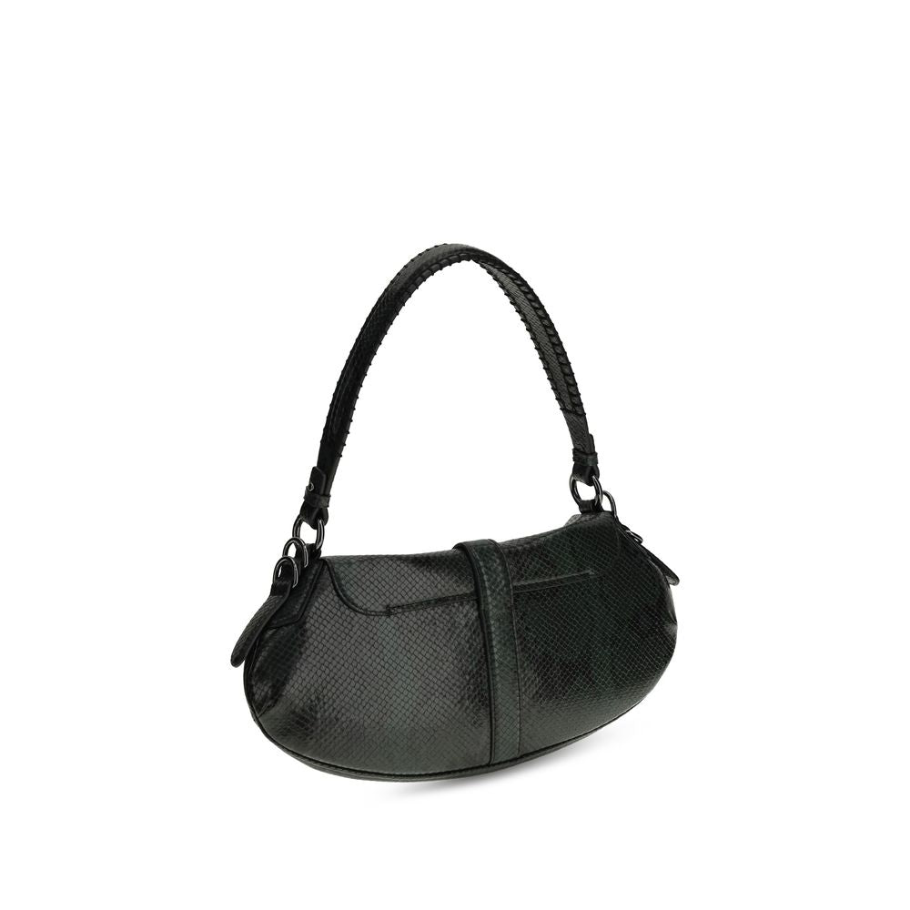 Ganni Blue Recycled Leather Shoulder Bag