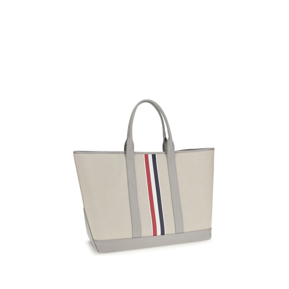 Thom Browne Gray Fabric Shoulder Bag