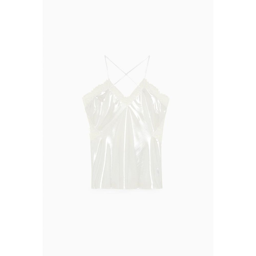 Patrizia Pepe Bicolor Polyester Tank Tops