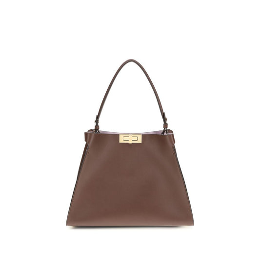 Fendi Brown Calf Leather Bos Taurus Shoulder Bag
