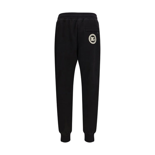 Dolce & Gabbana Black Cotton Casual Pants