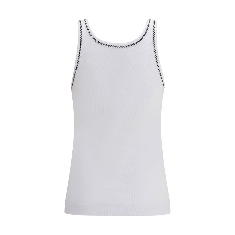 PINKO White Cotton Tank Tops