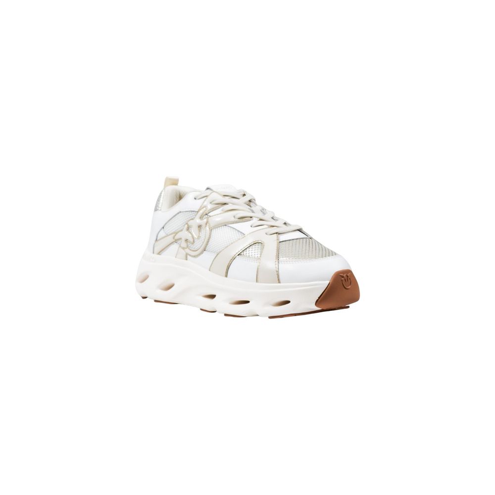 PINKO White Leather Athletic Sneakers