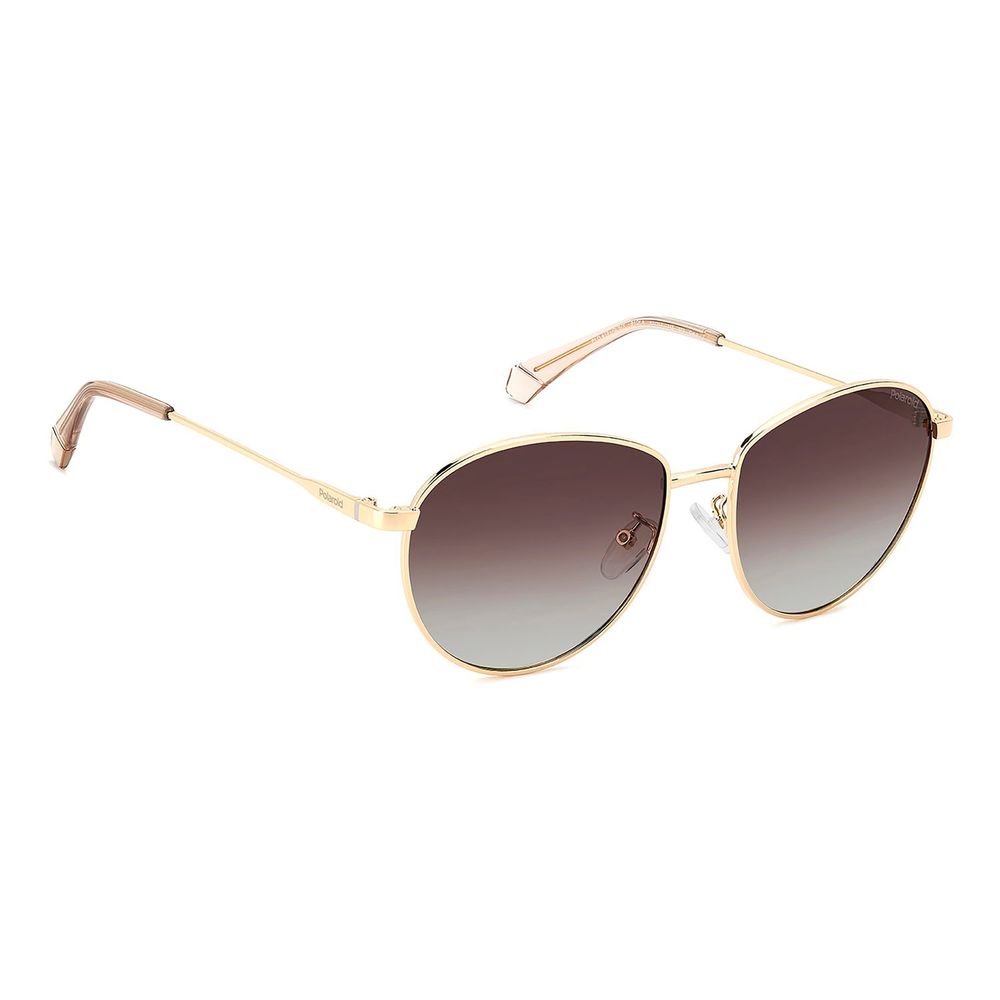 Polaroid Gold Stainless Steel Sunglasses