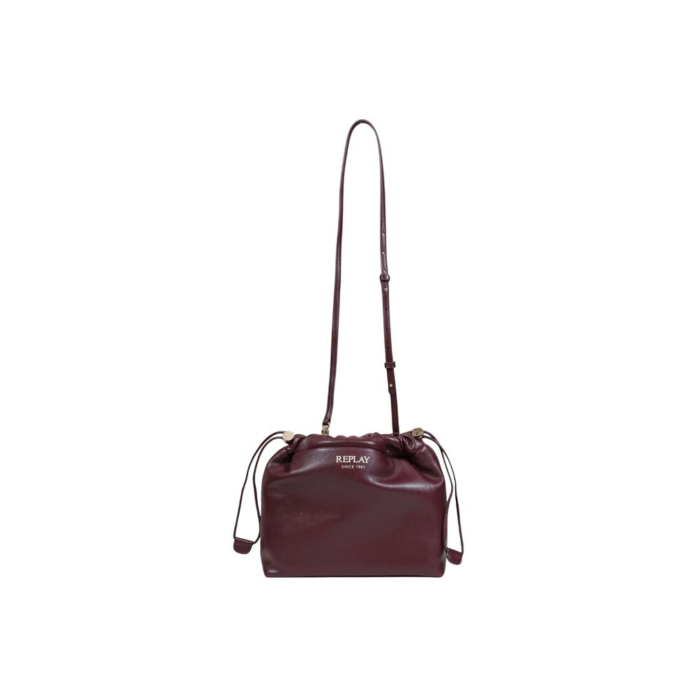 Replay Bordeaux Polyester Handbag