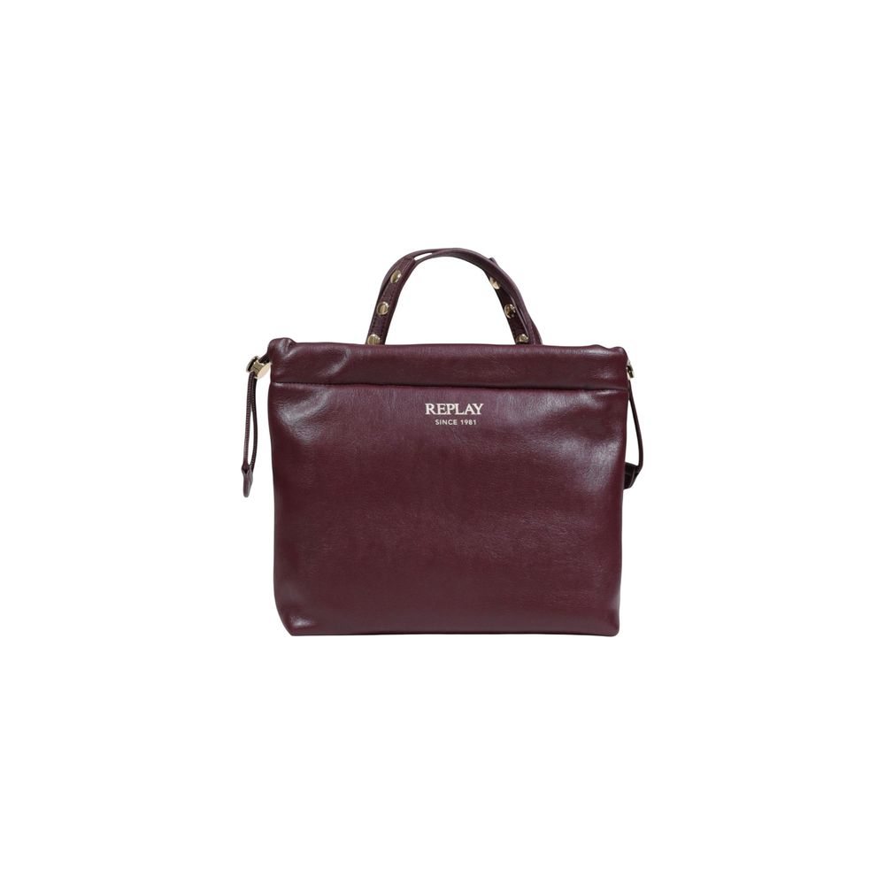 Replay Bordeaux Polyester Handbag