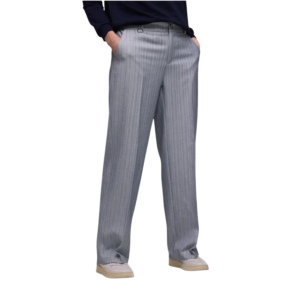 Street One Blue Polyester Casual Pants