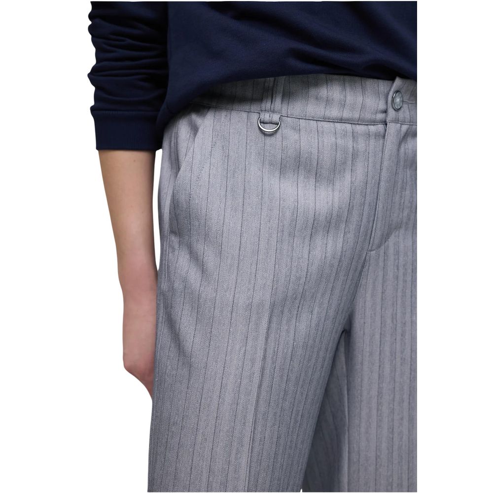 Street One Blue Polyester Casual Pants