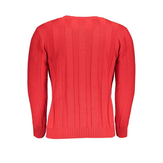 U.S. Grand Red Acrylic Men's Sweater