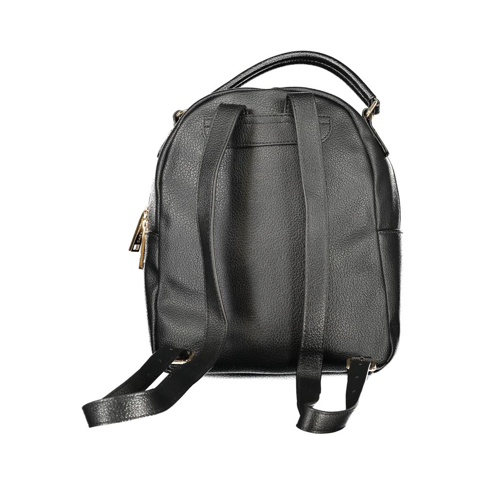 Cafenoir Black Polyurethane Women Backpack