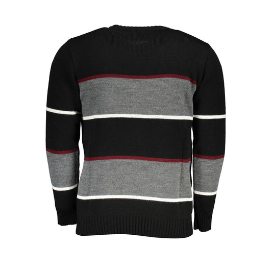 U.S. Grand Black Acrylic Mens Sweater
