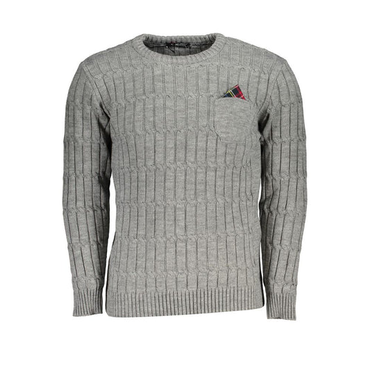 U.S. Grand Grigio Acrylic Men Sweater