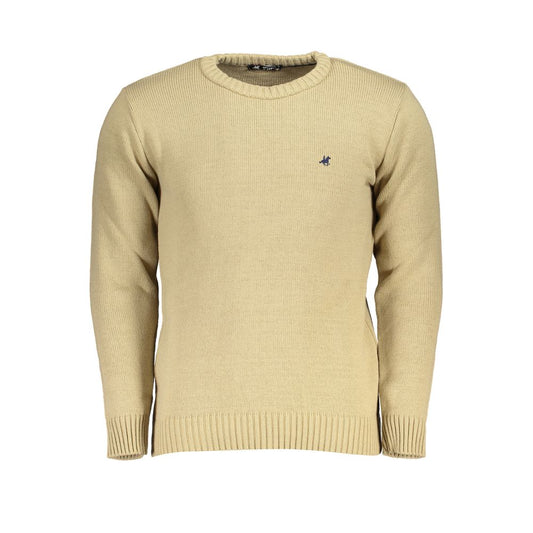 U.S. Grand Beige Acrylic Men's Sweater