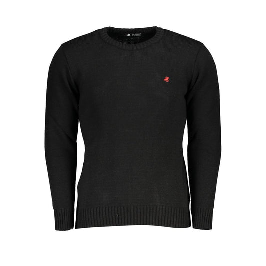 U.S. Grand Black Acrylic Men Sweater