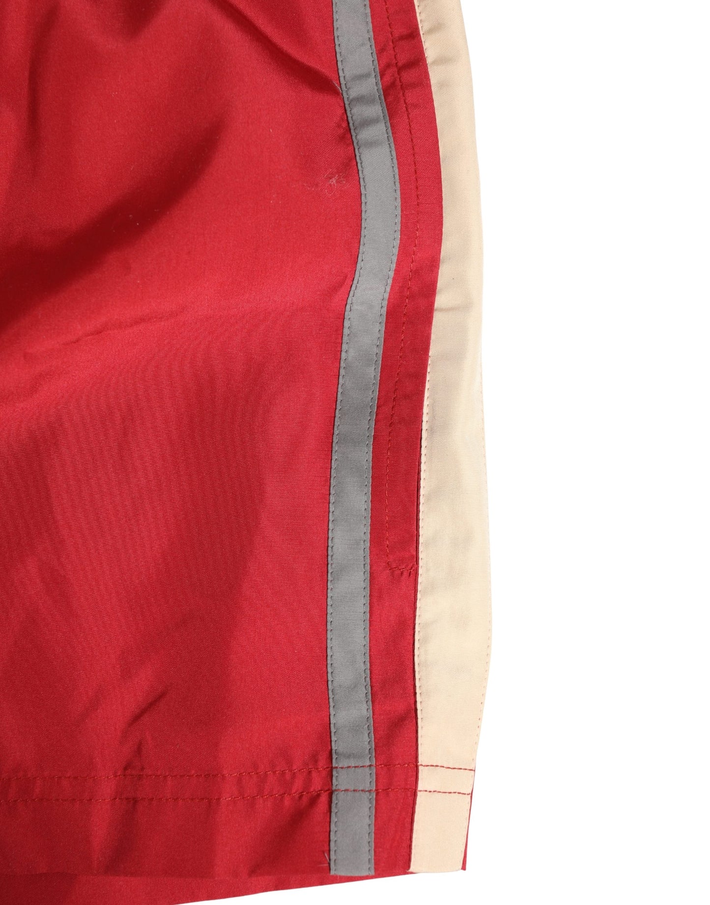 Dolce & Gabbana Red Polyester Men Drawstring Shorts Swimwear