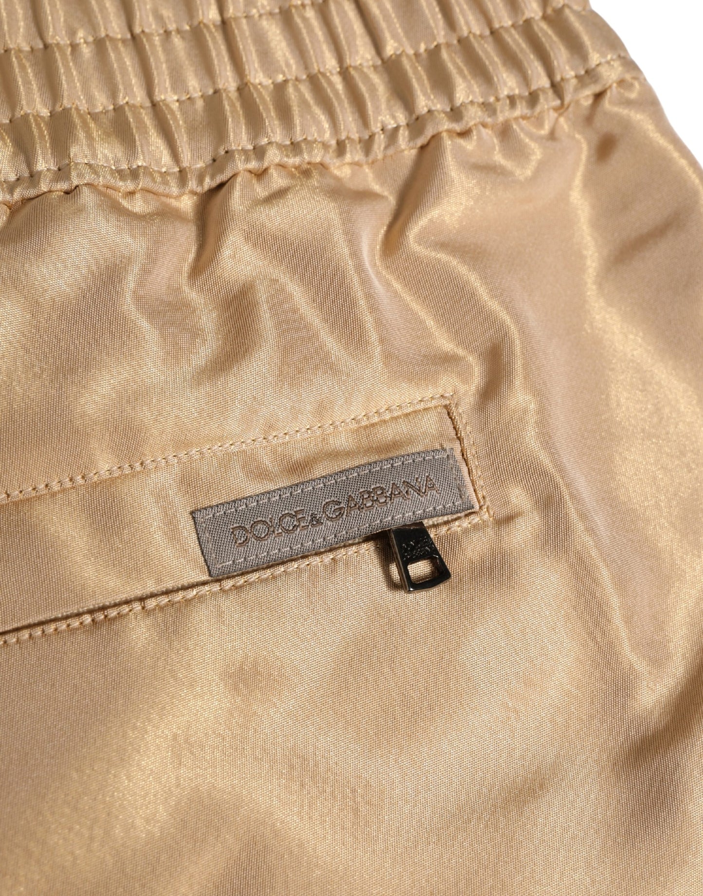 Dolce & Gabbana Beige Polyester Men Boxer Shorts Underwear