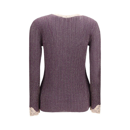 Valentino Garavani Purple Viscose Cardigan
