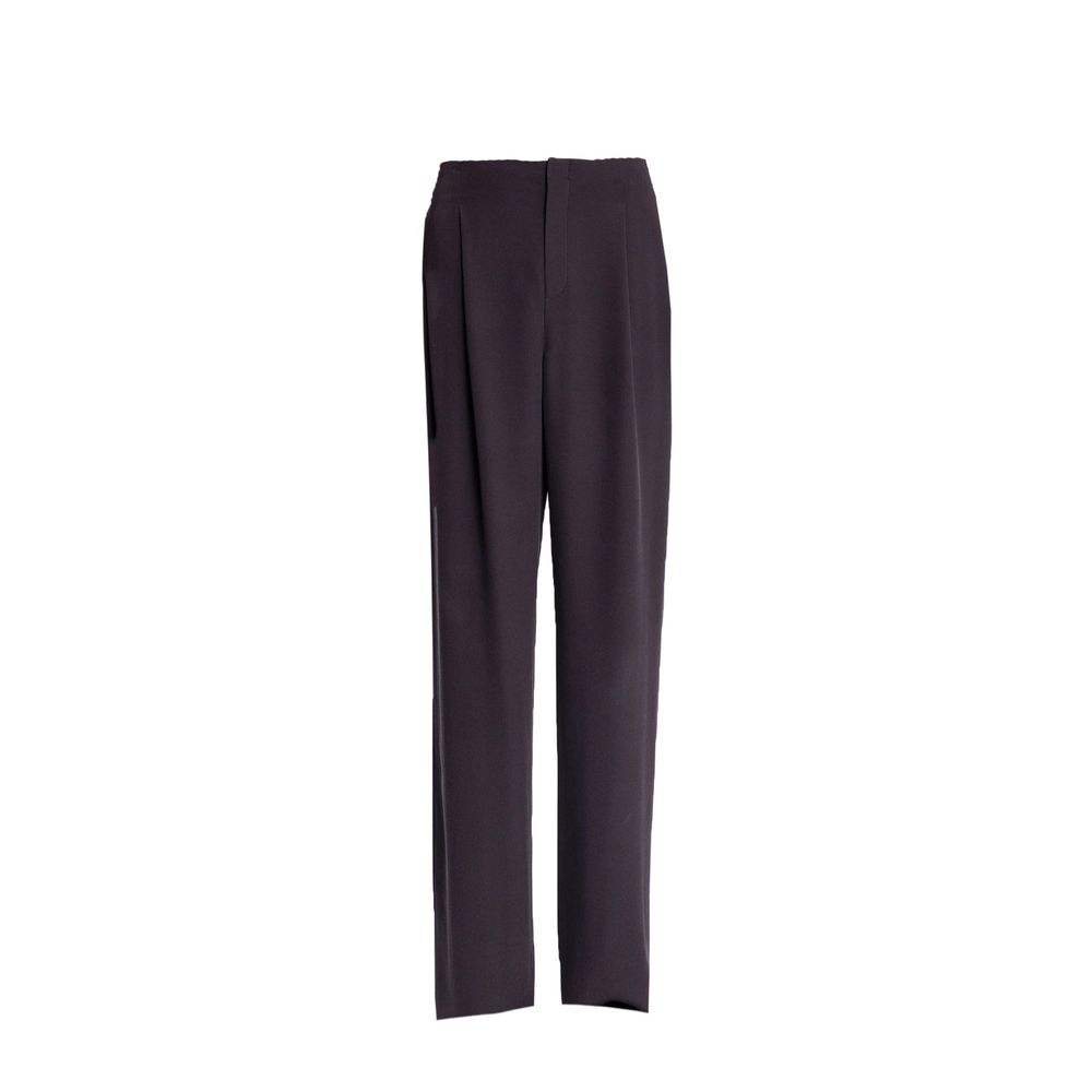Saint Laurent Brown Silk Dress Pants