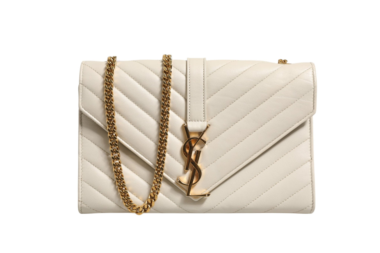 Saint Laurent Envelope Triquilt Medium YSL Shoulder Bag