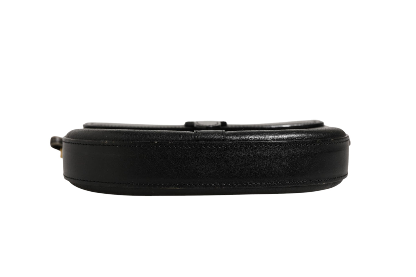 Burberry Black and Gold leather logo crossbody bag