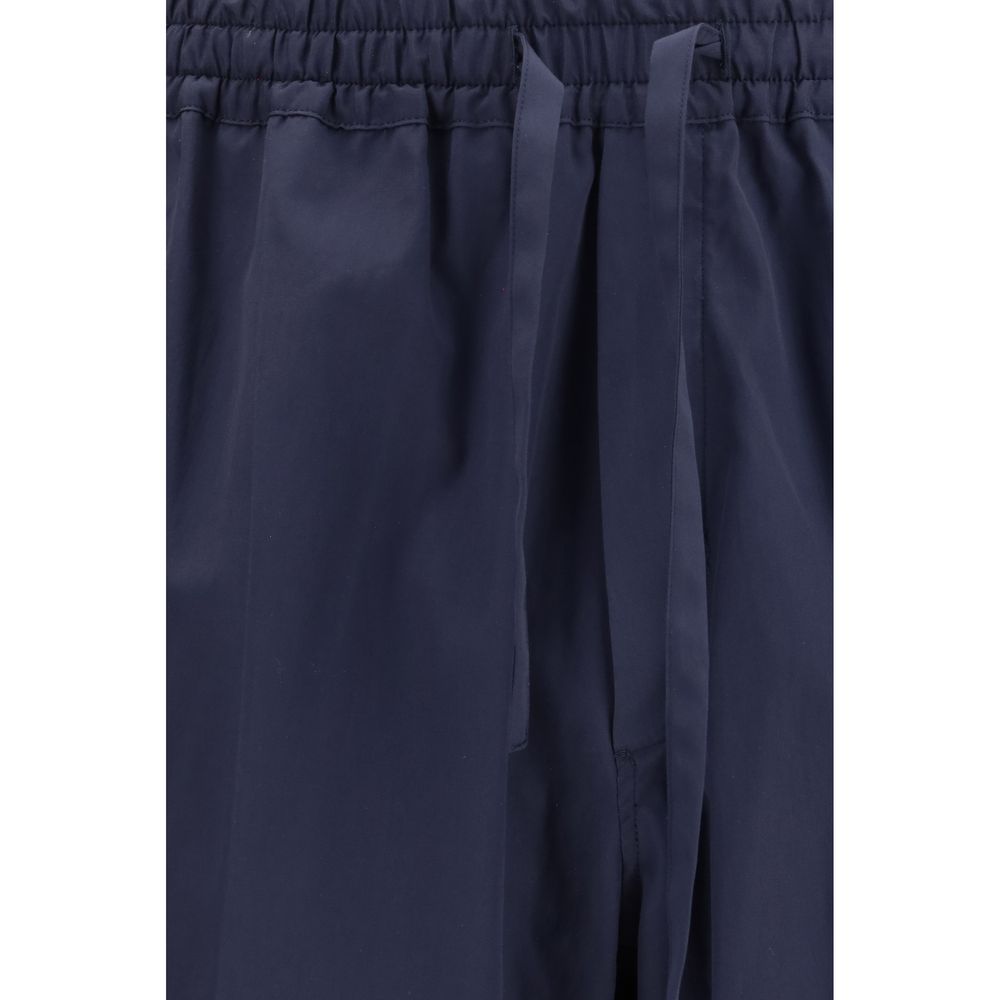 Umit Benan Blue Cotton Casual Pants