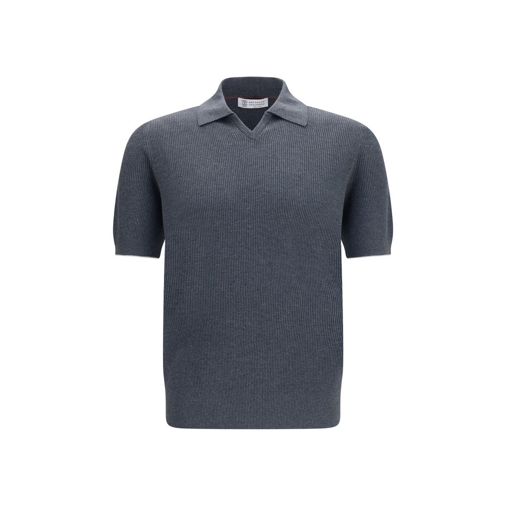 Brunello Cucinelli Gray Cotton Shirt