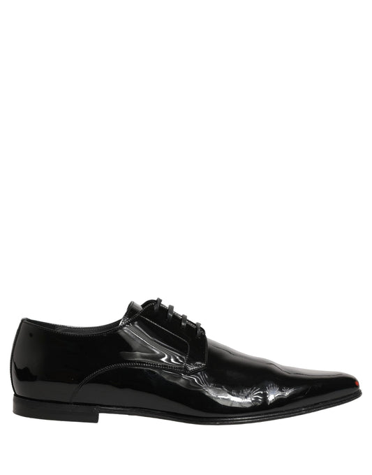 Dolce & Gabbana Black Leather Derby Dress Men Formal Shoes