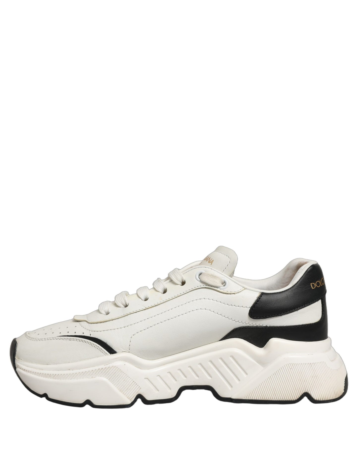 Dolce & Gabbana White Black Daymaster Low Top Men Sneakers Shoes