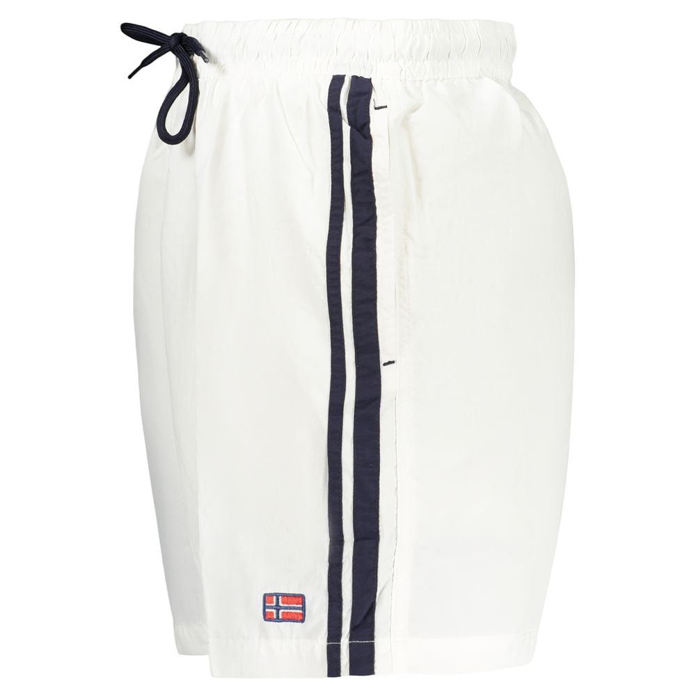 Norway 1963 White Polyamide Swim Shorts