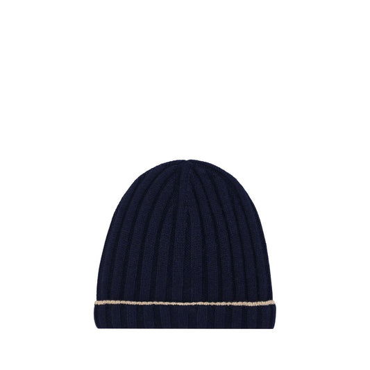 Brunello Cucinelli Blue Cashmere Beanie