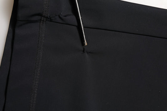 Dolce & Gabbana Black DGVIB3 Stretch Jersey Midi Pencil Cut Skirt